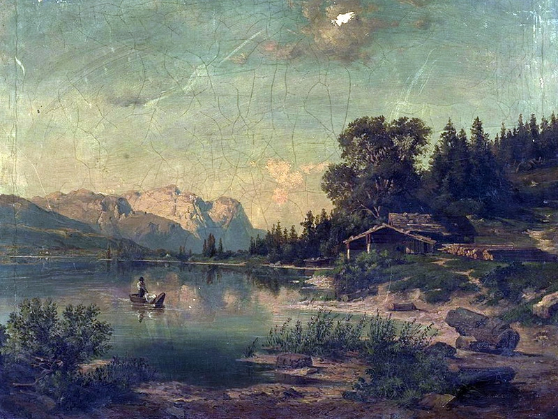 1818-Karl Müller - Lago in montagna - Museo nazionale di Varsavia1818-Karl Mülle